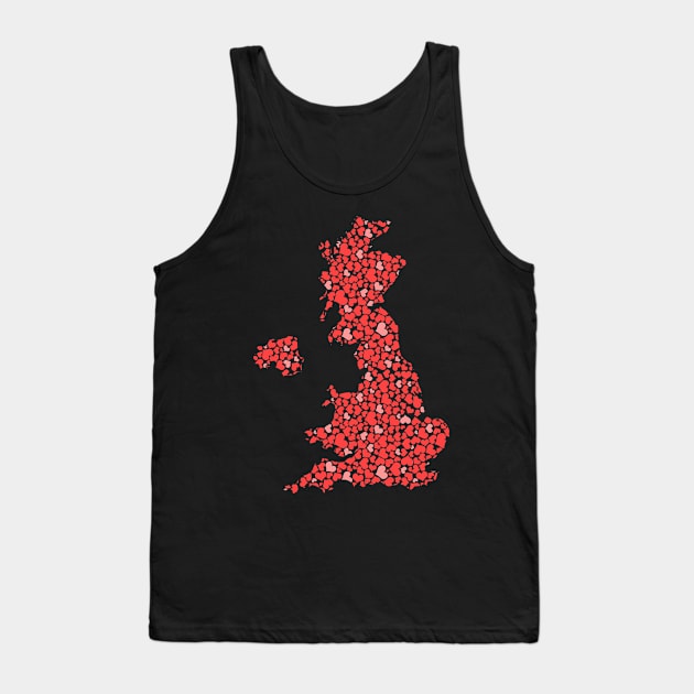 United Kingdom Map Lover Tank Top by Mila46